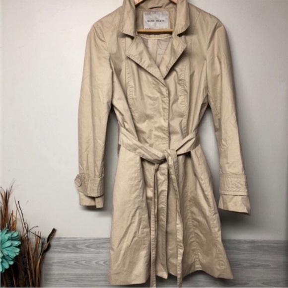 Zara Double Breasted Belted Trench Coat - Picture 2 of 9